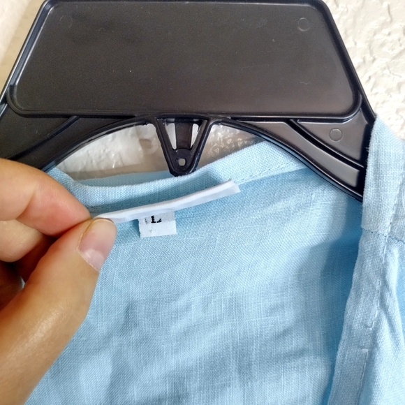 Bryn Walker linen open Waterfall Lagenlook cardigan Sz L - Picture 5 of 6